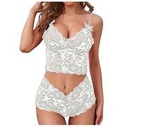 Hxiaen Brst Ensemble de lingerie 3 points réglables pour femme