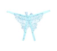 Hxiaen String réglable pour femme avec perles et entrejambe ouvert
