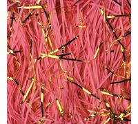 HXJDAM 300 g de matériau de remplissage rouge et doré, papier forgé pour boîte cadeau