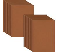 HXJDAM STEIFER Lot de 12 feutres de bricolage, 2 mm mat, 20 x 30 cm x 2 mm d'épaisseur pour travaux manuels, carrés pour projets de bricolage (marron)