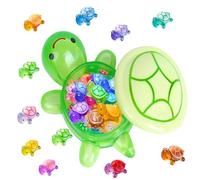 HXJFGDM Glow in The Dark Lot de 30 tortues miniatures + grande tortue en résine de 12 cm - Décoration d'été pour jardin, aménagement paysager et décoration d'intérieur