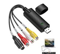 Hxjfnb Convertisseur VHS vers Numérique, Audio RCA vers USB - Carte de Capture Vidéo USB 2.0,Carte de Capture Vidéo Audio Hi8 VHS vers DVD avec Connecteurs RCA/S-Video pour PC Windows, Vidéo, DVD