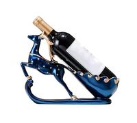 HXLTHINGS Décoration de Statue Statue de Renne, Sculpture cerf, Porte-Bouteille vin, Accessoire Table Unique, décoration intérieure(Blue B)