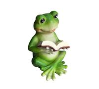 HXLTHINGS Statue d'extérieur Statue de Grenouille en Train Lire Un Livre, Figurine, décoration Jardin extérieur Décoration sculpturale