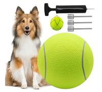 HXMJIED Balle de Tennis surdimensionnée de 24,1 cm pour Enfants et Adultes, Balle de Tennis Amusante pour Chien, Grand Jouet à mâcher, Gros Lanceur Gonflable en Caoutchouc, Balle de Tennis pour Chien