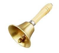 HXMJIED Cloche à thé en métal - Cloche de service et de dîner, appel extra fort avec poignée en bois, clochettes en laiton massif pour réception, personnes âgées et adultes