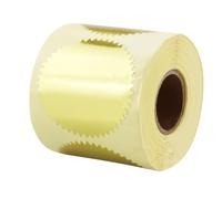 HXMJIED Étiquettes de 5,1 cm en papier gaufrette pour engrenage, autocollants en feuille d'or, bord dentelé, pour estampage personnalisé, certificats et récompenses