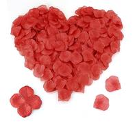 HXMJIED Lot de 1 000 pétales de rose artificiels en soie pour chambre à coucher, émulation sans goût, pétales de rose en soie pour lit, mariage, maison, fête, décoration romantique