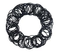 HXMJIED Lot de 100 élastiques à cheveux fins de 2 mm - Petits élastiques à cheveux doux pour femme - Sans métal - Noir