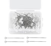 HXMJIED Lot de 100 épingles à tête en cristal transparent pour décoration de mariage et couture