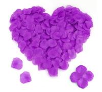 HXMJIED Lot de 1000 pétales de rose artificiels en soie - Violet pour chambre à coucher, émulation sans goût