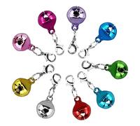HXMJIED Lot de 24 porte-clés avec clochettes d'alarme de sécurité - 14 mm - Couleur aléatoire - Petit sac à main - Pendentif cloche pour chien - Pour fille et femme - Pour sac à dos - Décoration de