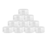 HXMJIED Lot de 25 Pots de Maquillage vides en Plastique 5 ML pour échantillons de Produits cosmétiques avec couvercles Transparents Petits Pots de Maquillage Ronds et tra