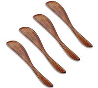HXMJIED Lot de 4 tartineurs à beurre en bois, lame essentielle pour confiture, fromage, crème
