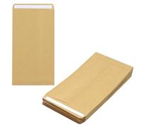 HXMJIED Lot de 50 enveloppes en papier kraft auto-adhésives pour petits articles, 16,5 x 10 cm, mini enveloppes pour graines, argent, cadeaux en espèces, argent