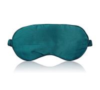HXMJIED Masque de sommeil pour les yeux, masque de sommeil en soie, vert noirâtre, masque de sommeil 100 % soie, masque pour les yeux bloquant la lumière, avec sangle élastique, pour nuit, voyage