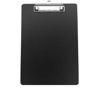 HXMJIED Presse-papiers A4, presse-papiers en plastique noir, bloc-notes A4, avec clip en métal, presse-papiers A4, plastique rigide, presse-papiers noir au format lettre A4 standard, pour bureau, éco