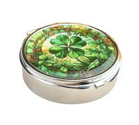 HXNH Boîte à bijoux en alliage avec miroir et compartiment à médicaments pour pilules essentielles quotidiennes spacieuses Boîte à bijoux élégante en alliage avec compartiments