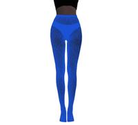 HXNH Collants en résille phosphorescents bleus pour femme Halloween avec motif toile d'araignée, a, M