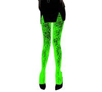 HXNH Collants résille phosphorescents pour femme Halloween avec motif toile d'araignée et tête de mort, K, M