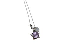 HXNH Élégant collier pendentif symbole quatre feuilles porte-bonheur bijoux femmes hommes acier inoxydable chaîne de cou bijoux de tous les jours, taille unique, Comme décrit, Comme décrit.