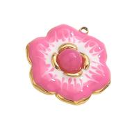 HXNH Élégante breloque en acier inoxydable en forme de fleur pour la fabrication de bijoux inspirés des fleurs, taille unique, Comme décrit, Comme décrit.