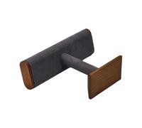 HXNH Élégante vitrine à bijoux avec cadre en noyer et texture veloutée - Support de présentation à tube plat - Fermeture à tube plat