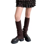 HXNH Jambières longues en laine torsadée avec motif losange pour femme - Chaussettes thermiques sans pieds - Couleur unie - Couvre-bottes d'hiver, CF., 45 cm