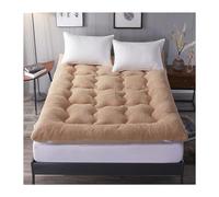 hxoity 10cm Epaisseur Cachemire D Agneau Matelas Futon Japonais Tapis Tatami Ultra Doux avec Sangles Antiderapantes Respirant pour Chaleur Hivernale Dortoir Camping Chambre Invite Grand Format Double