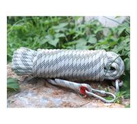 hxoity 8mm Corde d'escalade Statique en Nylon 49ft 82ft 115ft 148ft 295ft 591ft Corde d'escalade De Sécurité À Haute Résistance Lignes De Quai d'ancrage Corde De Traction d'arbre(White,8mm x 20m)