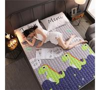 hxoity Matelas D'appoint Pliable 1cm Fin Polyester Gain De Place Tapis Futon Sol pour Maison Appartement Camping-Car Doux Antidérapant Japonais Tatami Style Cartoon Dortoir Étudiant Canapé Respirant