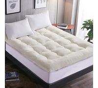 hxoity Matelas Futon Japonais Épais Traditionnel Chaud Polaire Berber Tapis De Sol Pliant Enroulable Lit Tatami avec Sangles Antidérapantes Adultes Laine d'agneau Mat Doux Respirant Matelassé