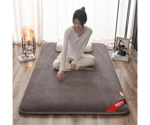 hxoity Matelas Futon Japonais Épaisseur 5 Cm Tapis De Sol Tatami Tapis Respirant 4 Saisons Matelas Pliable Épais Et Moelleux Surmatelas Déroulable pour Lit D'appoint Tapis De Camping Portables