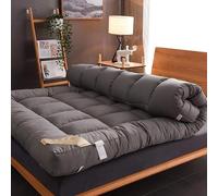 hxoity Matelas Futon Tatami Japonais Épaisseur 5cm Pliable Enroulable Tapis De Sol Doux Tissu Brossé Bretelles Antidérapantes Respirable Portable Taille Complète pour Dortoir Camping Chambre D’Invité