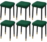 HXOUTGKP Stretch Ottoman Cover Rectangle,Ottoman Storage Bench Protector Covers For Living Room/K Green/6Pcs