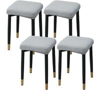 HXOUTGKP Stretch Ottoman Cover Rectangle,Ottoman Storage Bench Protector Covers For Living Room/Light Grey/4Pcs