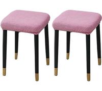 HXOUTGKP Stretch Ottoman Cover Rectangle,Ottoman Storage Bench Protector Covers For Living Room/Pink/2Pcs