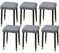 HXOUTGKP Stretch Ottoman Cover, Soft Elastic Ottoman Slipcover Ottoman Storage Bench Covers/K Grey/Set Of 6