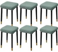 HXOUTGKP Stretch Ottoman Cover, Soft Elastic Ottoman Slipcover Ottoman Storage Bench Covers/Light Green/Set Of 6