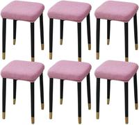 HXOUTGKP Stretch Ottoman Cover, Soft Elastic Ottoman Slipcover Ottoman Storage Bench Covers/Pink/Set Of 6