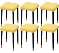 HXOUTGKP Stretch Ottoman Cover, Soft Elastic Ottoman Slipcover Ottoman Storage Bench Covers/Yellow/Set Of 6