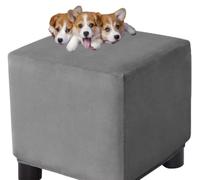 HXOUTGKP Stretch Square Slipcovers Jacquard Ottoman Footstool Protect Cover Washable/#1/70 * 70 Cm