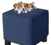HXOUTGKP Stretch Square Slipcovers Jacquard Ottoman Footstool Protect Cover Washable/#13/100 * 100 Cm