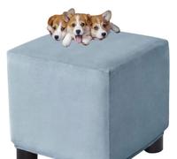 HXOUTGKP Stretch Square Slipcovers Jacquard Ottoman Footstool Protect Cover Washable/#14/100 * 100 Cm