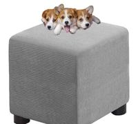 HXOUTGKP Stretch Square Slipcovers Jacquard Ottoman Footstool Protect Cover Washable/#5/100 * 100 Cm
