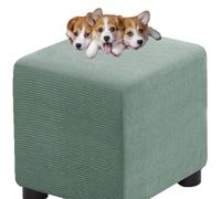 HXOUTGKP Stretch Square Slipcovers Jacquard Ottoman Footstool Protect Cover Washable/#6/100 * 100 Cm