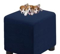 HXOUTGKP Stretch Square Slipcovers Jacquard Ottoman Footstool Protect Cover Washable/#7/100 * 100 Cm