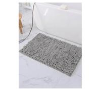 HXPKKX KANGYEBAIHUODIAN Tapis de Cuisine et de Salle de Bain en Chenille Grise, antidérapant, Absorbant et résistant à l'usure, adapté à Toutes Les Saisons(45cmx120cm)