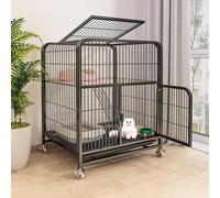 HXRW Enclos pour chat Cage pour chat extérieur Niche pour chat Cage pour chat Parc pour chat sur roues Cage en métal pour chaton - pour petits animaux, chatons pour furet, chaton, lapin, petits