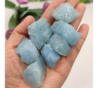 HXSCOO 1pc aléatoire Naturel Aigue-Marine Pierre Brute Cristal Quartz Roche à Collectionner spécimen minéral guérison Pierre précieuse Brute décor à la Maison Cadeau